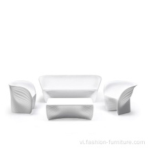 Trắng ghế ngoài trời Polyethylene Ghế ngồi Biophilia Sofa